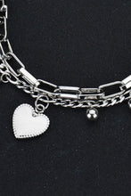 Load image into Gallery viewer, Heart Charm Stainless Steel Bracelet
