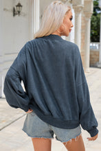 Load image into Gallery viewer, Round Neck Dropped Shoulder Sweatshirt
