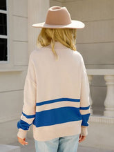 Load image into Gallery viewer, Color Block Half Zip Knit Top
