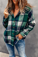 Load image into Gallery viewer, Button Up Plaid Hooded Jacket
