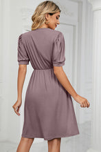 Load image into Gallery viewer, V-Neck Puff Sleeve Dress
