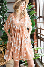 Load image into Gallery viewer, Floral V-Neck Pocket A-Line Dress
