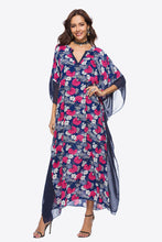 Load image into Gallery viewer, Floral Notched Neck Dolman Sleeve Maxi Dress
