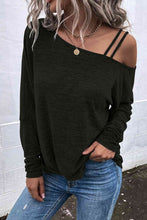 Load image into Gallery viewer, Asymmetrical Neck Long Sleeve Top
