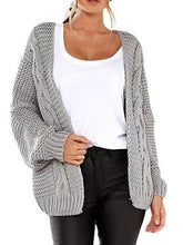 Load image into Gallery viewer, Open Front Cable-Knit Cardigan
