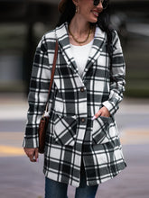 Load image into Gallery viewer, Plaid Shawl Collar Coat with Pockets
