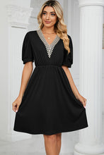Load image into Gallery viewer, V-Neck Puff Sleeve Dress
