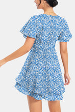 Load image into Gallery viewer, Surplice Neck Flutter Sleeve Dress
