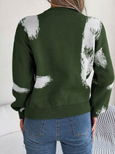 Load image into Gallery viewer, Contrast V-Neck Long Sleeve Sweater
