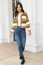 Load image into Gallery viewer, Striped Button Up Long Sleeve Cardigan
