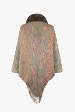 Load image into Gallery viewer, Open Front Fringe Hem Poncho
