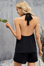 Load image into Gallery viewer, Halter Neck Top and Shorts Set with Pockets

