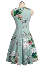 Load image into Gallery viewer, Printed Smocked Waist Sleeveless Dress
