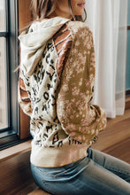 Load image into Gallery viewer, Leopard Drawstring Hooded Sweater
