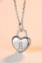 Load image into Gallery viewer, Heart Lock Pendant 925 Sterling Silver Necklace
