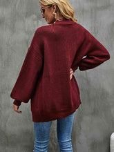 Load image into Gallery viewer, Cable-Knit Dropped Shoulder Cardigan
