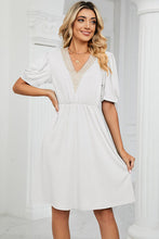 Load image into Gallery viewer, V-Neck Puff Sleeve Dress
