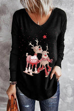 Load image into Gallery viewer, Graphic V-Neck Long Sleeve Top
