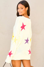 Load image into Gallery viewer, Star Pattern Dropped Shoulder Sweater
