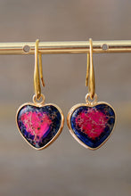 Load image into Gallery viewer, Imperial Jasper Heart Earrings
