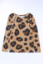 Load image into Gallery viewer, Full Size Leopard Print Round Neck Long Sleeve Tee
