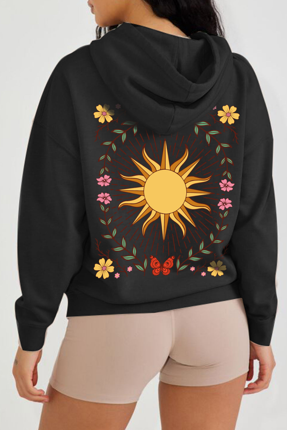 Simply Love Simply Love Full Size Sun Graphic Hooded Jacket