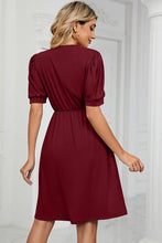 Load image into Gallery viewer, V-Neck Puff Sleeve Dress
