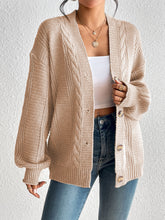 Load image into Gallery viewer, Cable-Knit Button Down Cardigan
