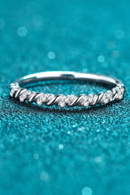 Load image into Gallery viewer, Moissanite Rhodium-Plated Half-Eternity Ring
