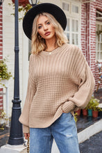 Load image into Gallery viewer, Round Neck Dropped Shoulder Sweater
