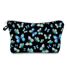 Load image into Gallery viewer, Pouch - Blue Black Butterfly
