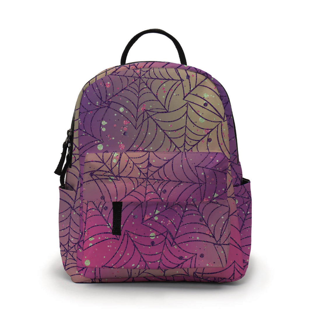 Mini Backpack - Purple Webs