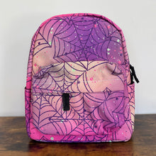 Load image into Gallery viewer, Mini Backpack - Purple Webs
