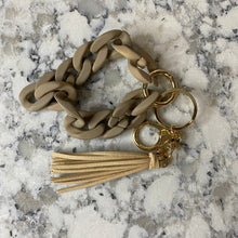 Load image into Gallery viewer, Link Bracelet Keychain with Tassel
