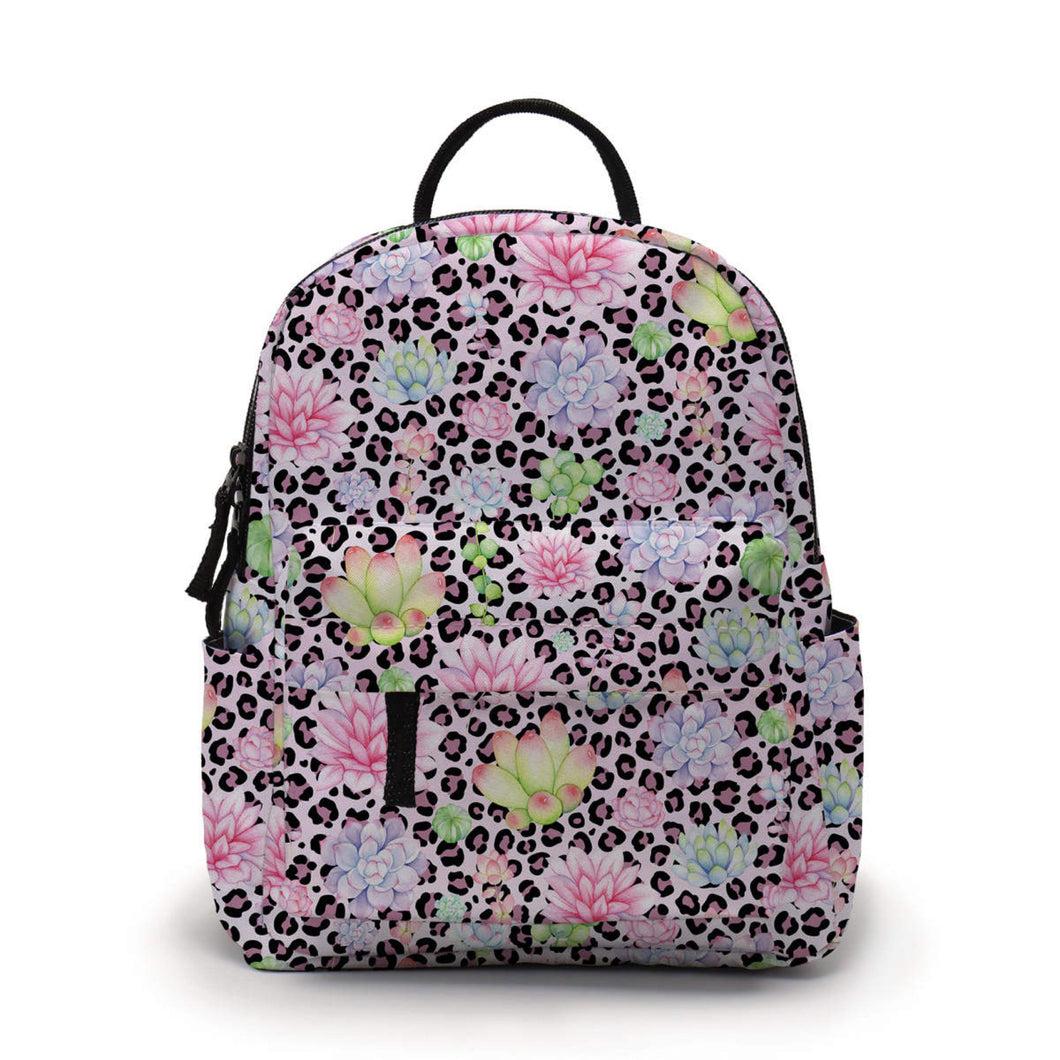 Mini Backpack - Succulent, Pink Animal